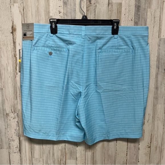 PGA TOUR Golf Shorts Men’s 42 Light Blue Chino Flat Front Performance 8” NWT - Picture 4 of 5